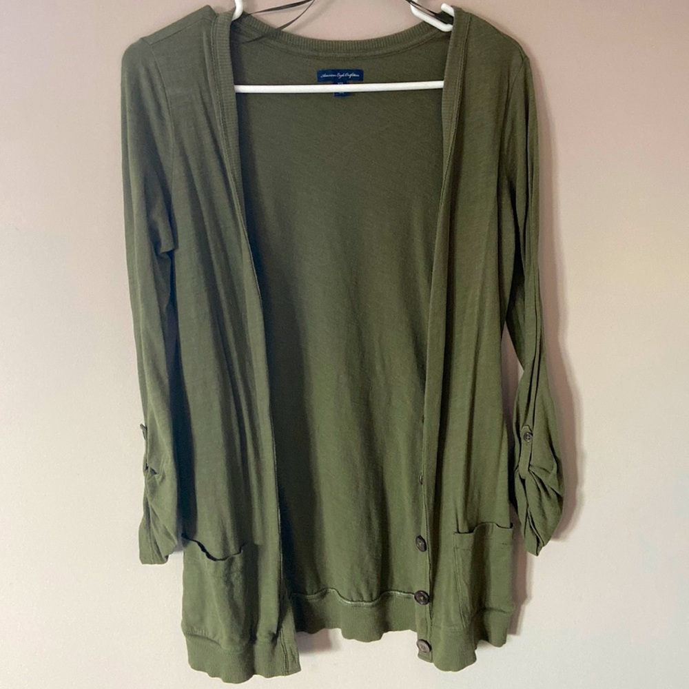 American Eagle Green Sweater, Size Medium, Good Condition
